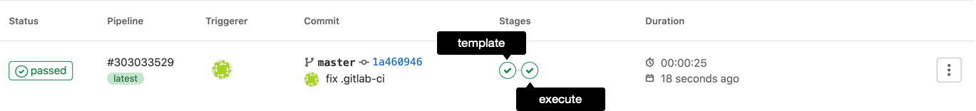 ci/cd steps for templater and executer